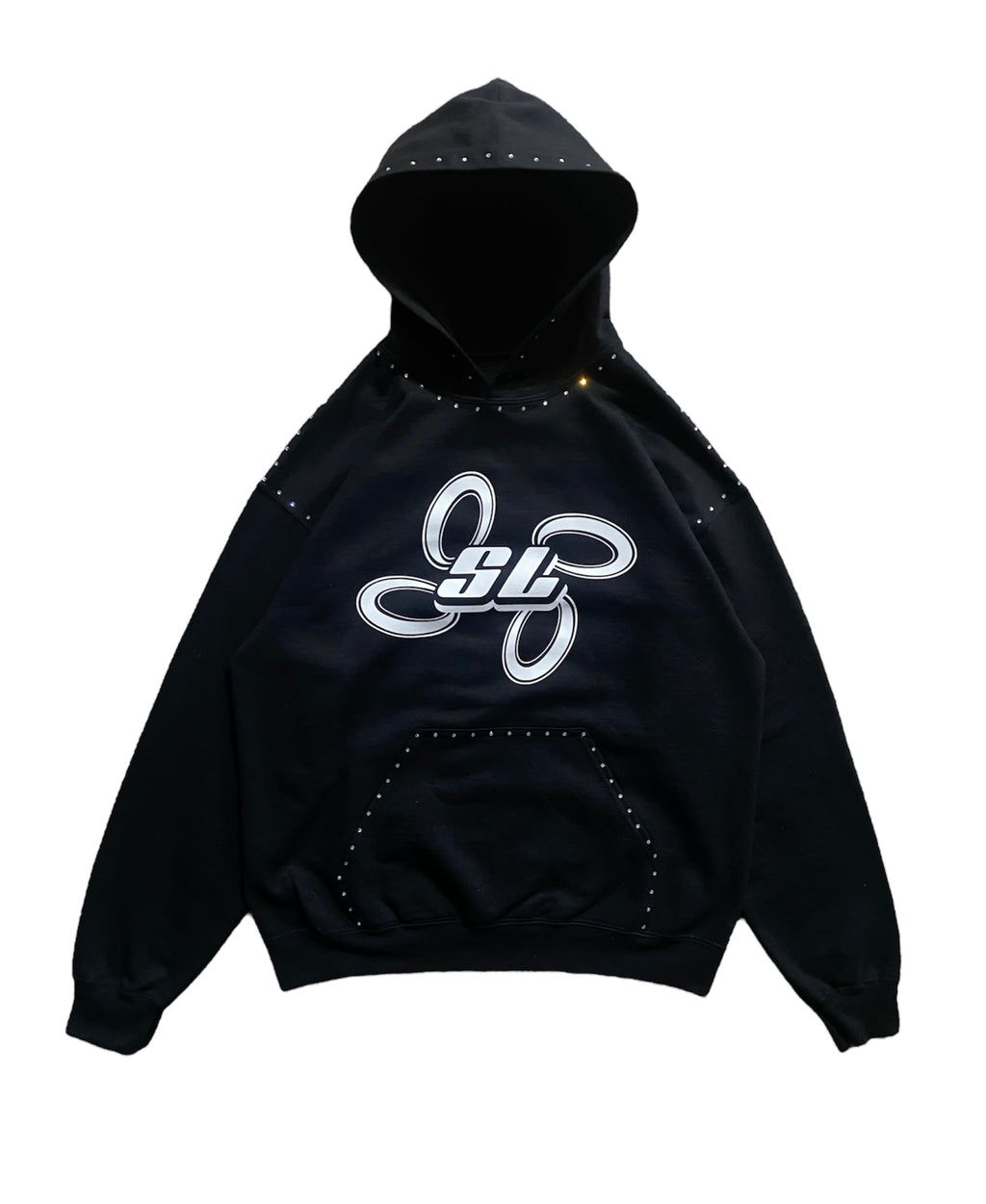 Starlife Black Studded Hoodie “Black Widow”