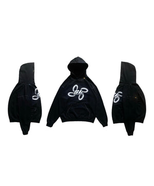 Starlife Black Studded Hoodie “Black Widow”