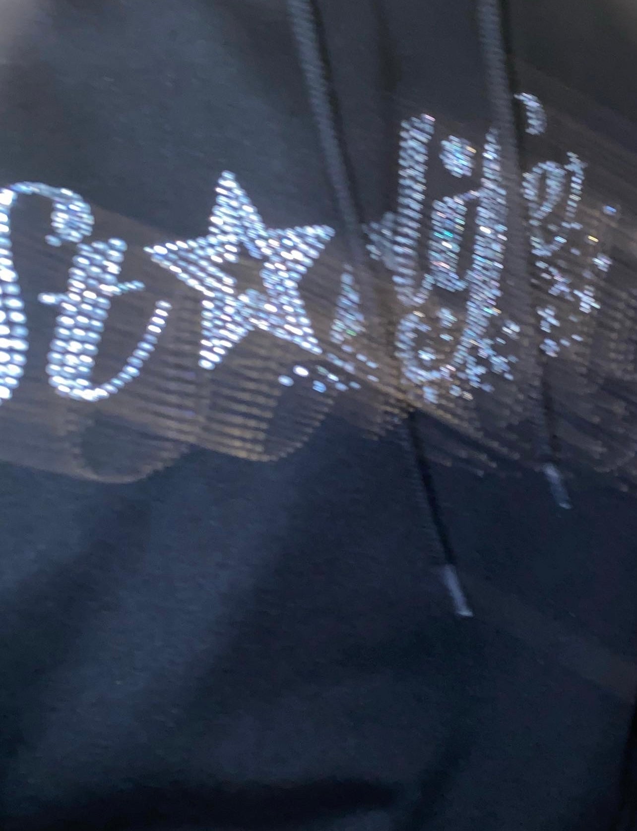 Starlife Black Hoodie “Crystal Rhinestone”